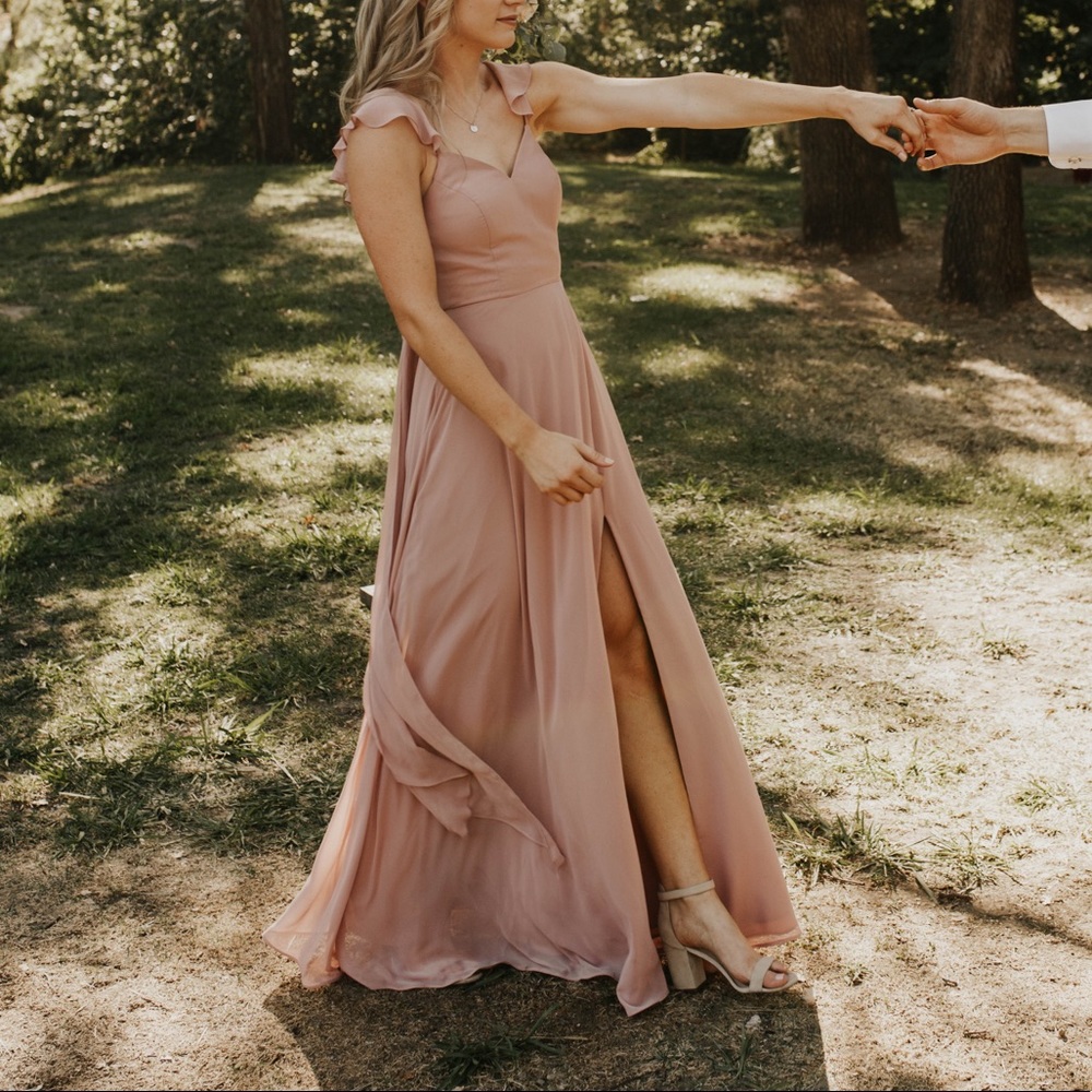 Azazie Everett Dress in Dusty Rose